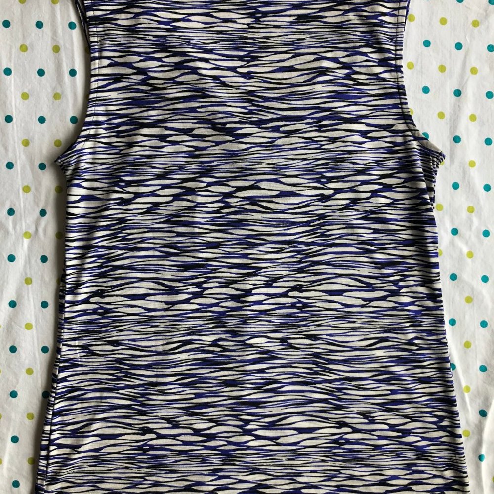 Liz Claiborne Blue & Cream Blouse - Picture 5 of 5